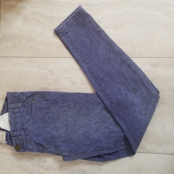 CURRENT/ELLIOT the ankle skinny blue ribbon Size: XS | US 24 animal print cotton - Picture 8 of 16